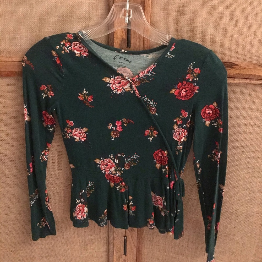 Peplum floral top, small